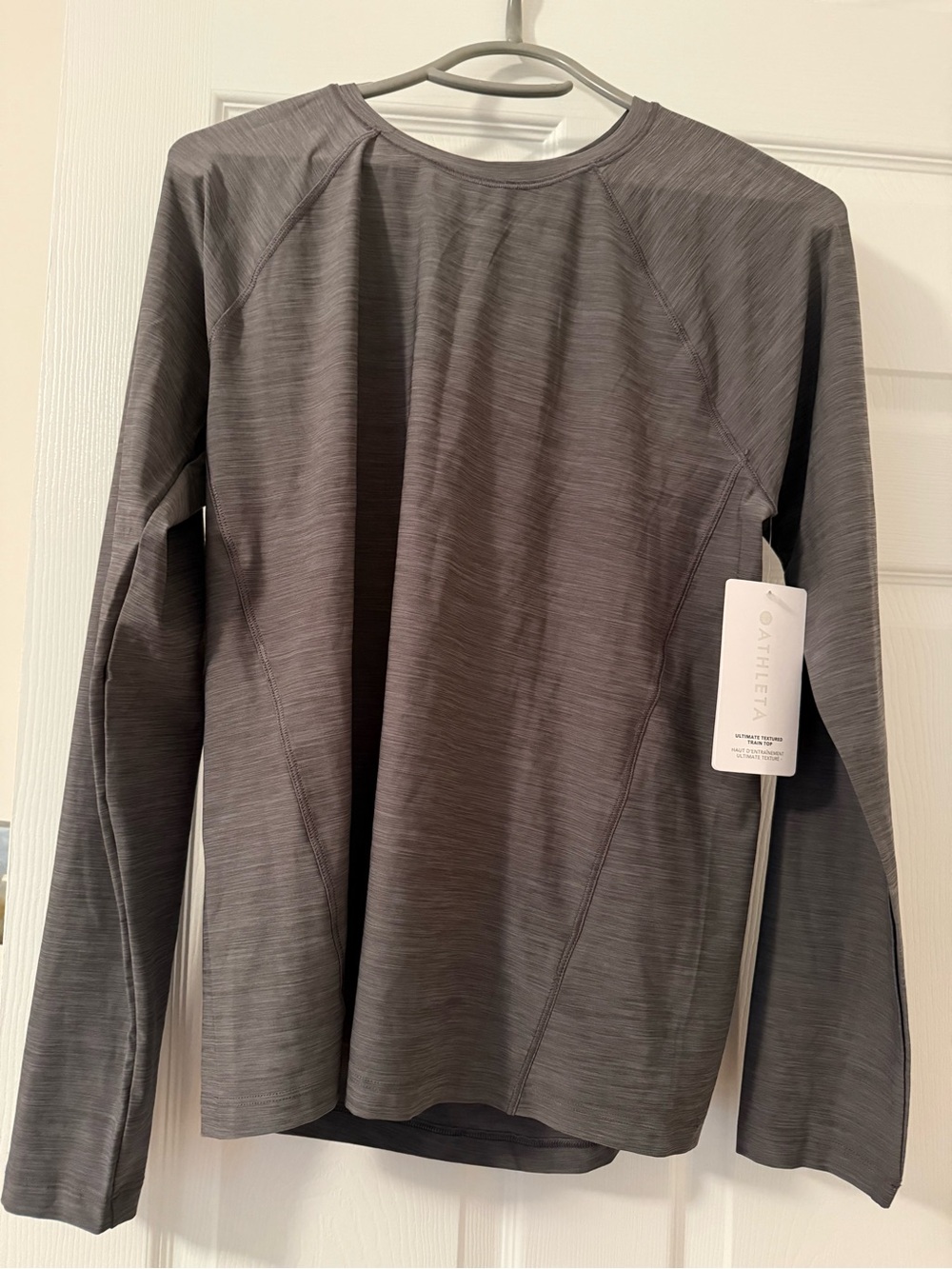 Athleta Dark Heather Gray Long Sleeve Performance Top